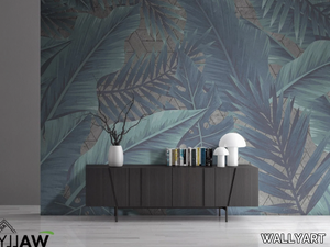 CAREN - Fire retardant washable Tropical nonwoven wallpaper _ WALLYART