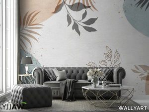 CELINE - Washable wallpaper with floral pattern _ WALLYART