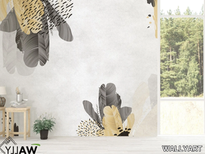 CLOE - Motif fire retardant washable nonwoven wallpaper _ WALLYART