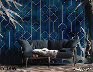 FAY - Geometric fire retardant washable nonwoven wallpaper _ WALLYART