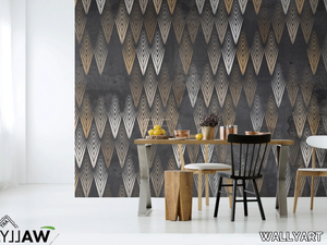 FLAKES - Geometric fire retardant washable nonwoven wallpaper _ WALLYART