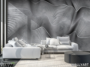 FREEMAN - Fire retardant washable optical nonwoven wallpaper _ WALLYART