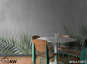 JUNGLE 2.0 - Fire retardant washable Tropical nonwoven wallpaper _ WALLYART