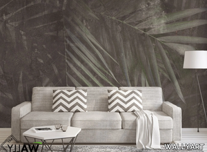 KENTIA - Fire retardant washable Tropical nonwoven wallpaper _ WALLYART