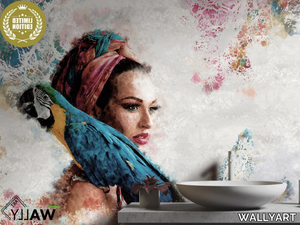 LADY ARA - Washable nonwoven wallpaper _ WALLYART