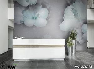 LOREAK - Fire retardant washable nonwoven wallpaper with floral pattern _ WALLYART