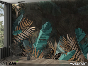 MAHÈ - Washable Tropical wallpaper _ WALLYART
