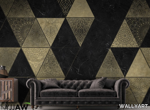 MASSIVE - Fire retardant washable marble effect nonwoven wallpaper _ WALLYART