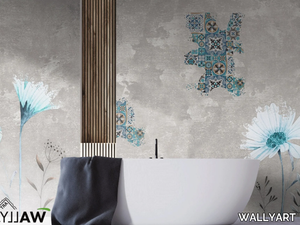 ODETTE - Motif fire retardant washable nonwoven wallpaper _ WALLYART