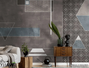 PYTHAGORUS - Geometric washable wallpaper _ WALLYART