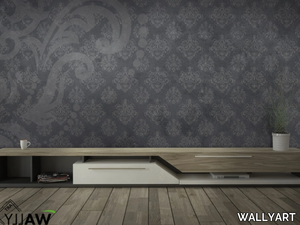 VINTAGE DAMASK - Damask fire retardant washable nonwoven wallpaper _ WALLYART