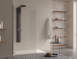 BLACK SERIES - Shower cabin with hinged door _ WEISS-STERN