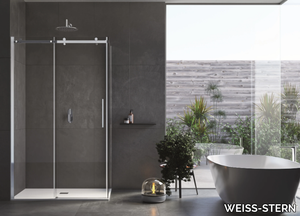 ZEUS 2.0 - Custom shower cabin with sliding door _ WEISS-STERN