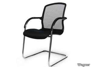 ALUMEDIC 50 - Cantilever reception chair with armrests _ Wagner