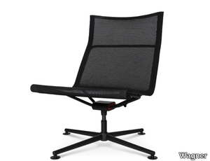 D1 LOW - Swivel armchair with 4-spoke base _ Wagner