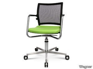 TITAN 10 3D VISIT - Chair with castors with 5-spoke base _ Wagner