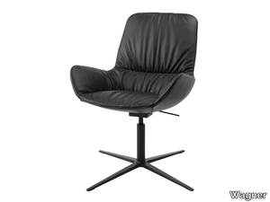 W-CLUB LOW - Swivel with 4-spoke base chair with armrests _ Wagner