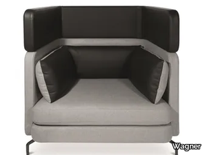 W-LOUNGE ONE SEATER HIGH - Fabric armchair high-back _ Wagner