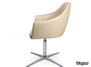 W-CUBE 5 - Swivel with 4-spoke base easy chair _ Wagner