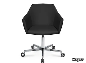 W-CUBE 5 - Swivel with 5-spoke base easy chair with castors _ Wagner