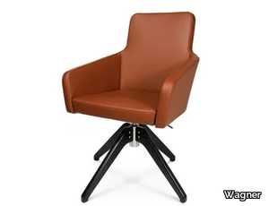 W-CUBE 1 C - Swivel trestle-based easy chair _ Wagner