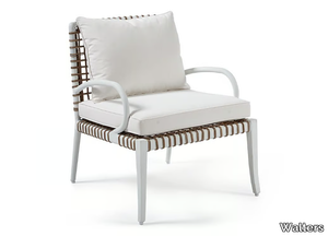 DELTA - Garden upholstered aluminium easy chair with armrests _ Walters