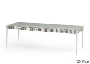 DELTA - Rectangular aluminium dining table _ Walters