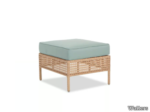 JAVIER - Square resin garden footstool _ Walters