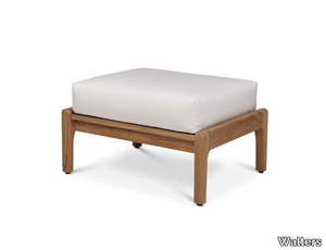 LAUREL - Square teak garden footstool _ Walters