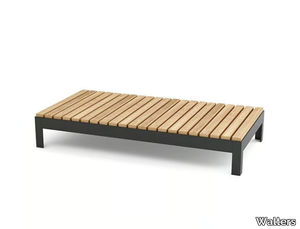 MORE COMFORT SHORT - Rectangular steel and wood coffee table _ Walters