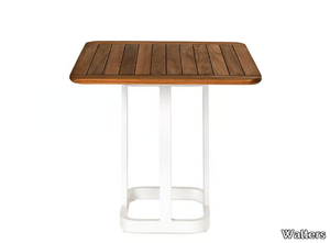 REGATTA - Square aluminium and wood garden table _ Walters