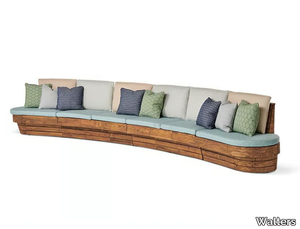 RESORT DRAKEFORD - Curved sectional teak garden sofa _ Walters