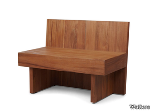 RESORT NUI - Teak garden bench with back _ Walters