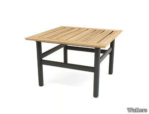 STRINGER - Square aluminium and wood coffee table _ Walters