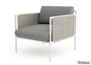 SUMMER - Garden aluminium easy chair with armrests _ Walters