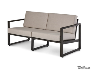 TIDAL - Upholstered 2 seater aluminium garden sofa _ Walters