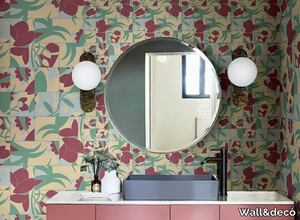 MULTIPLE FLOWERS - Glass-fibre bathroom wallpaper _ Wall&decò