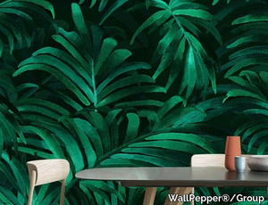 PALM PLETHORA - Carta da parati tropicale PVC free, eco-friendly, lavabile _ WallPepper®/Group