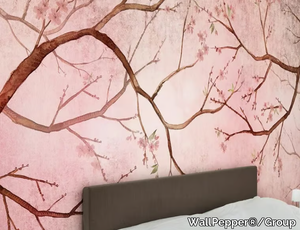 PIN CHERRY - Oriental wallpaper, eco-friendly, PVC free and washable _ WallPepper®/Group