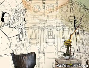 SHOPPING A MILANO - Multicolor wallpaper, eco-friendly, PVC free and washable _ WallPepper®/Group