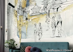 TOKYO, JAPAN, CITY AND PEOPLE - Oriental wallpaper, eco-friendly, PVC free and washable _ WallPepper®/Group