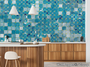 AZUL - Geometric PVC free, eco-friendly, washable wallpaper _ WallPepper®/Group