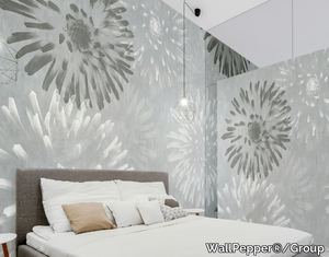 FIORI D'ARTIFICIO - Geometric PVC free, eco-friendly, washable wallpaper _ WallPepper®/Group