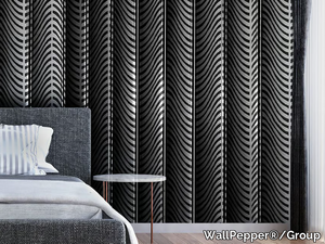 LONG WAVE - Geometric wallpaper, PVC free, eco-friendly, washable _ WallPepper®/Group