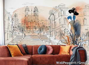 PIAZZA DI SPAGNA, ROMA - PVC free, eco-friendly, washable wallpaper _ WallPepper®/Group