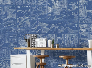 POLYGON MAP - Industrial and modern wallpaper, PVC free, eco, washable _ WallPepper®/Group