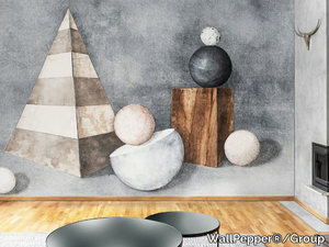 STILL LIFE - Geometric wallpaper, PVC free, eco-friendly, washable _ WallPepper®/Group