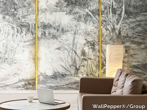 VUE SOLITAIRE - Geometric wallpaper, PVC free, eco-friendly, washable _ WallPepper®/Group