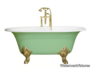 EDWARDIAN CIRCE - Freestanding oval cast iron bathtub _ WatermarkFixtures