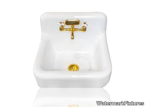 CIRCE D’ACADIA - Wall-mounted cast iron washbasin _ WatermarkFixtures